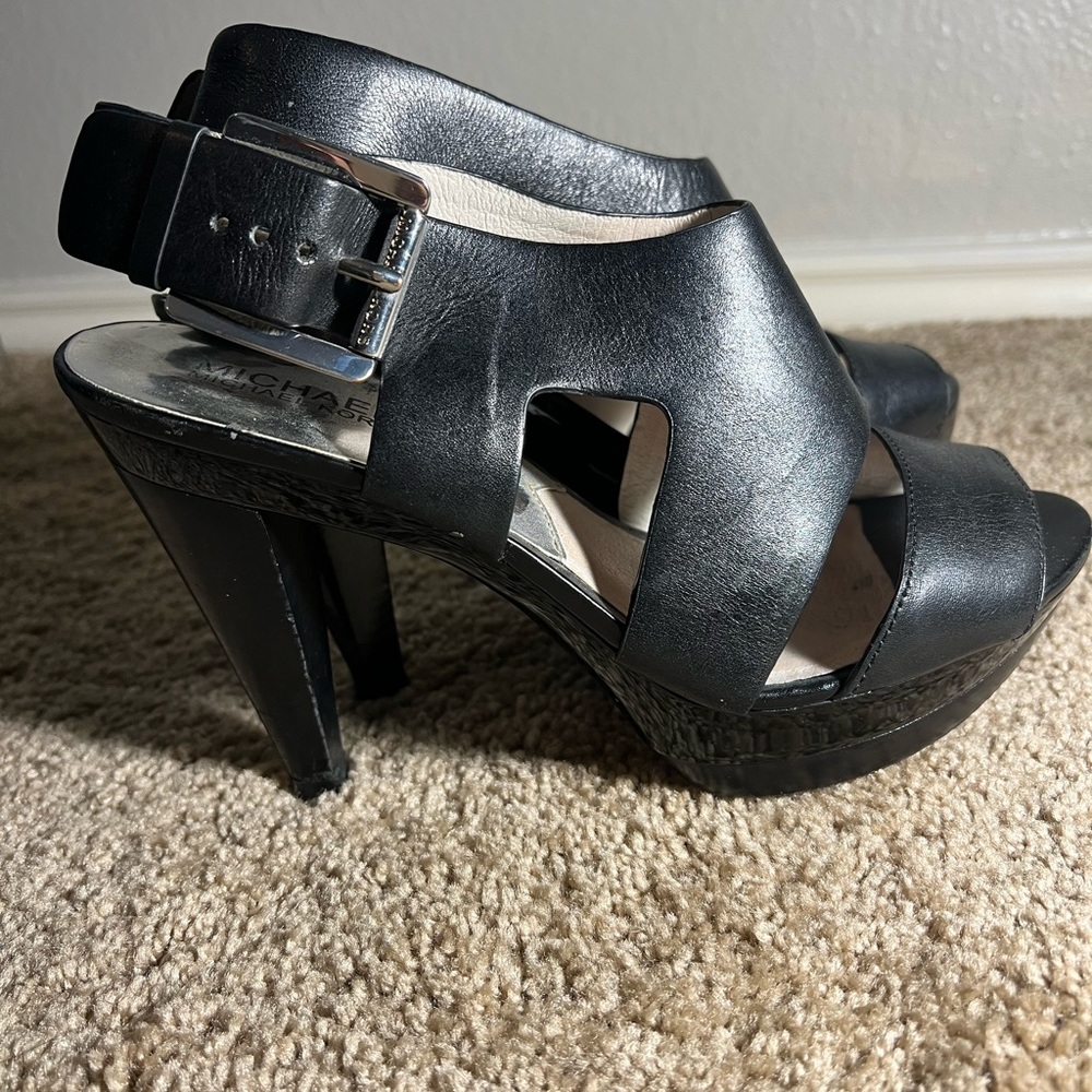Michael Kors Carla Leather Platform Sandal